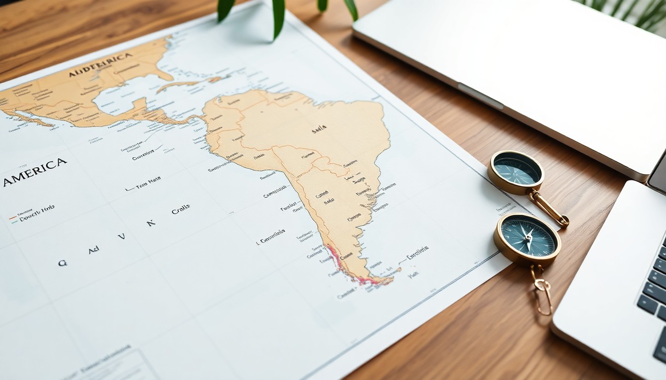 Carte Amérique du Sud pour investisseurs et entrepreneurs